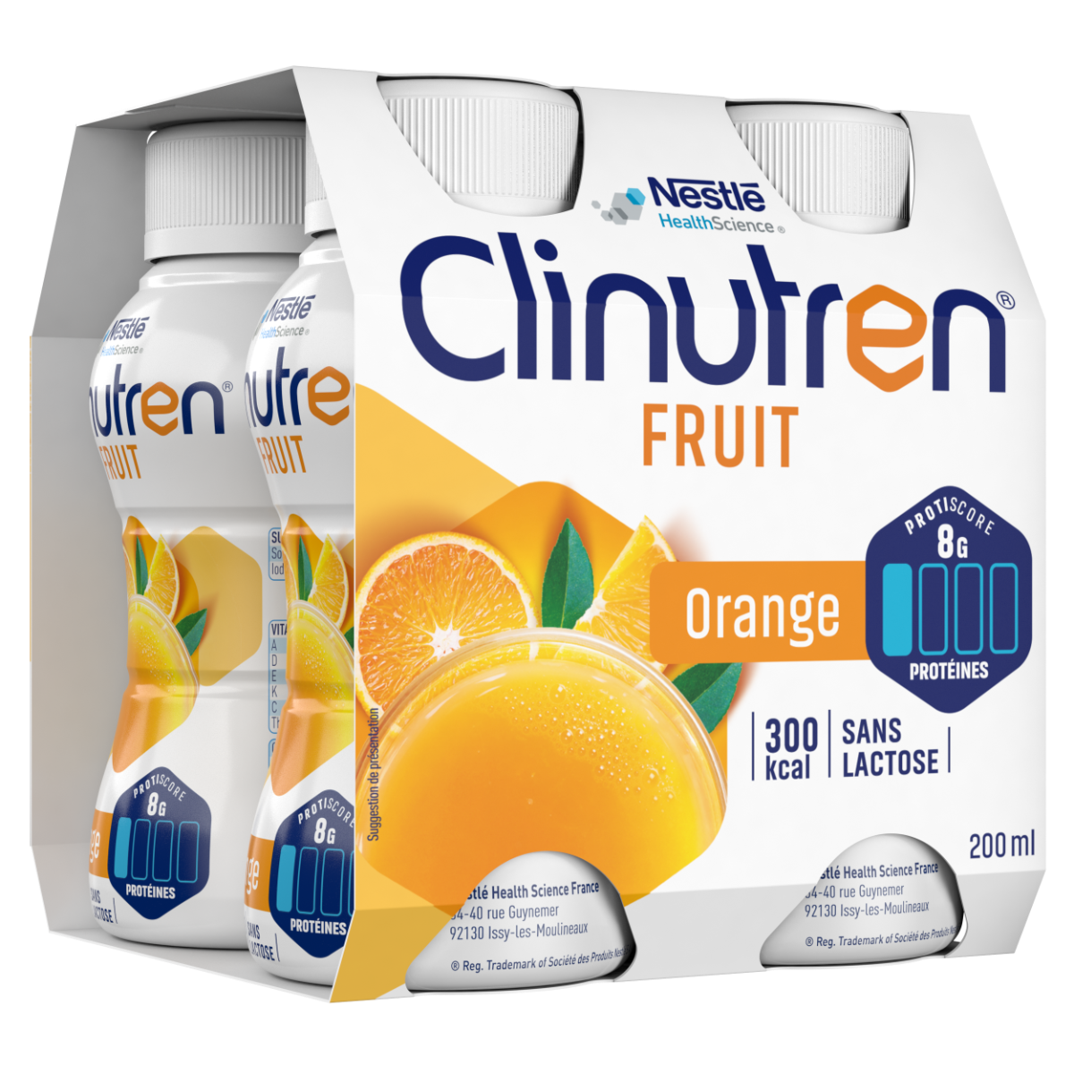 NESTLE HEALTH SCIENCE CLINUTREN FRUIT ORANGE TASTE 4X200ML