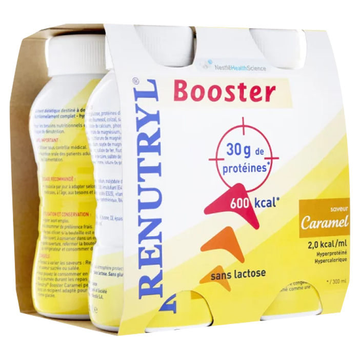 NESTLE HEALTH SCIENCE RENUTRYL CONCENTRATE CARAMEL FLAVOR 4 BOTTLES OF 300ML