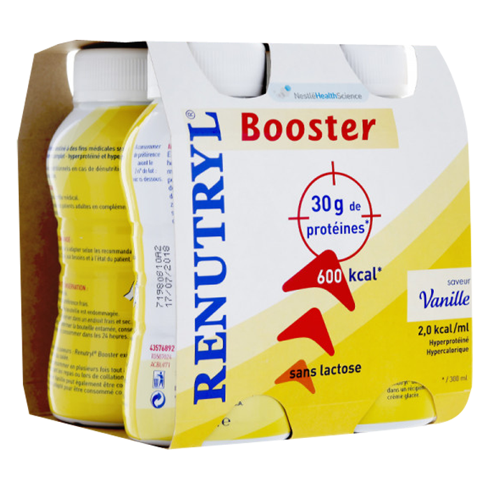 NESTLE HEALTH SCIENCE RENUTRYL CONCENTRATE VANILLA FLAVOR 4 BOTTLES OF 300ML