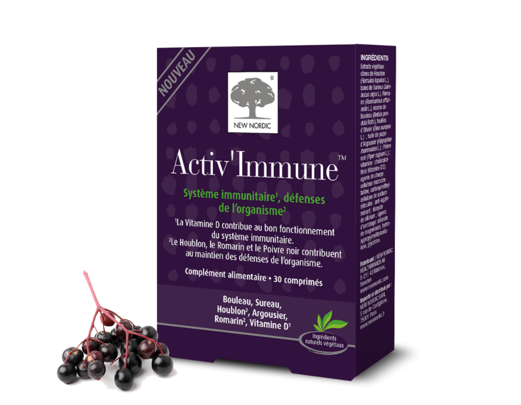 NEW NORDIC ACTIV IMMUNE FOOD SUPPLEMENTS IMMUNE SYSTEM AND ORGANIC DEFENSES 30 TABLETS