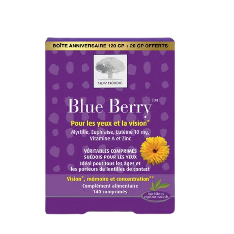 NEW NORDIC BLUE BERRY VISION 140 TABLETS