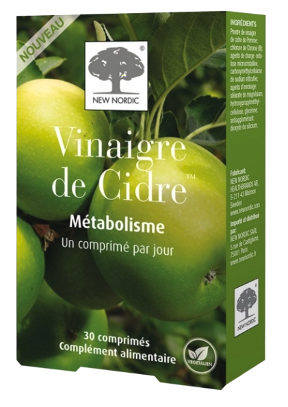 NEW NORDIC CIDER VINEGAR 30 TABLETS