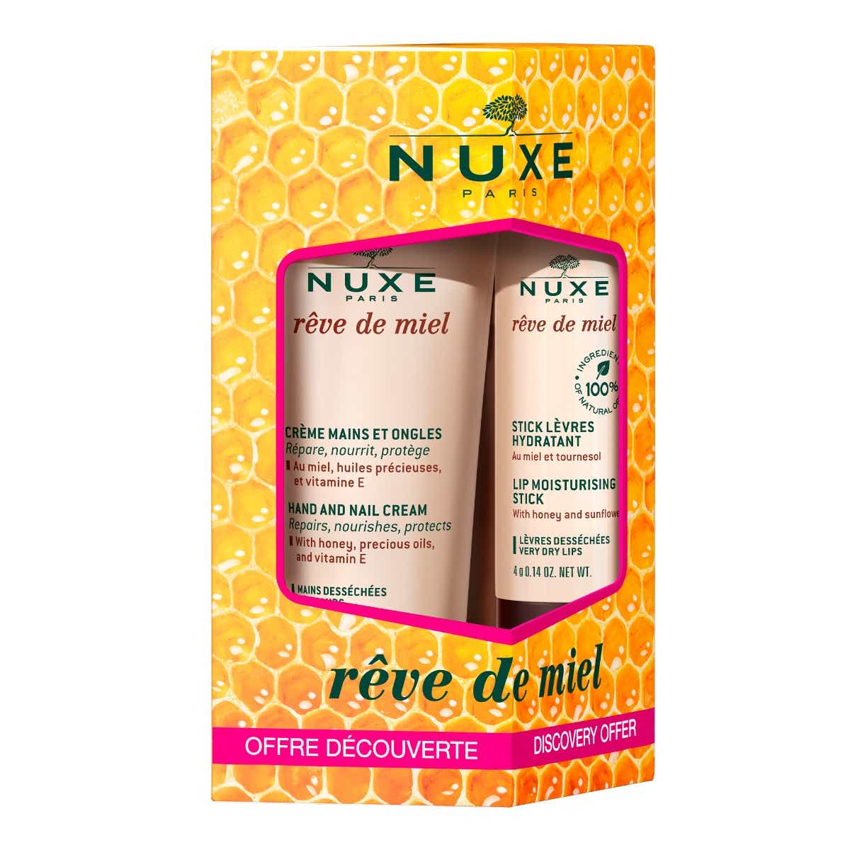 NUXE REVE DE MIEL HAND CREAM AND LIP STICK
