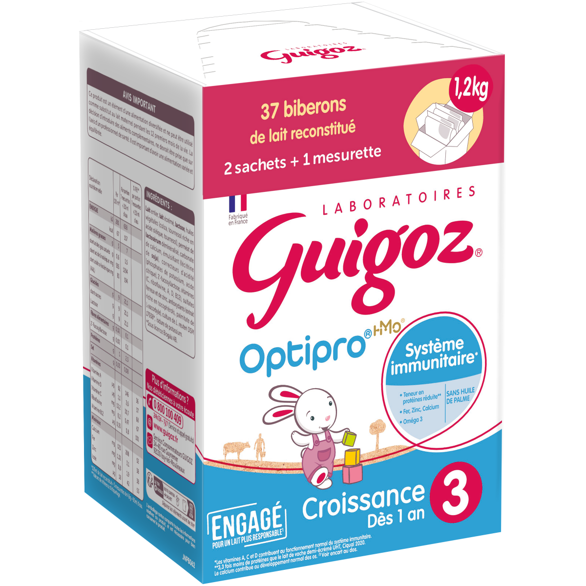 OPTIPRO GROWTH MILK FOR 1 YEAR 1 2KG