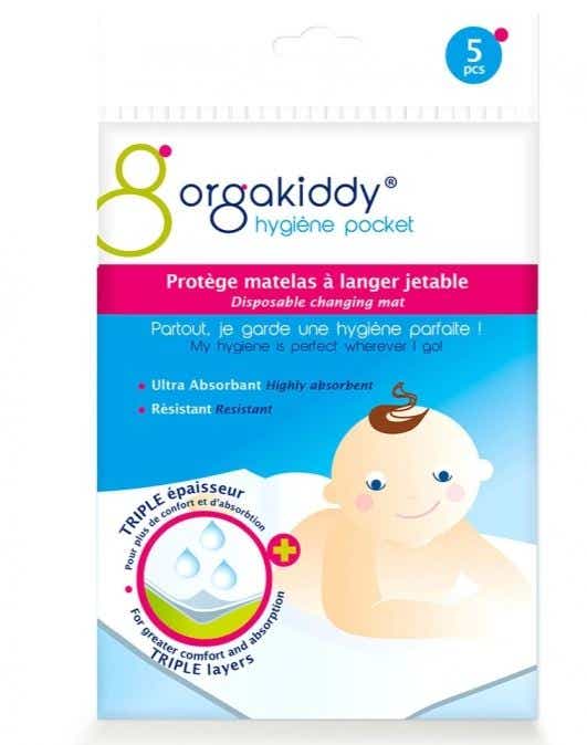 ORGAKIDDY DISPOSABLE CHANGING MAT PROTECTOR 5 UNITS