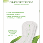 ORGANYC EXTRA LONG SHORT GUARD IN ORGANIC COTTON LIGHT FLOW 20 SHORT GUARDS