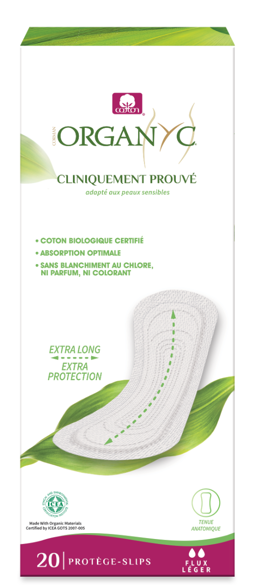 ORGANYC EXTRA LONG SHORT GUARD IN ORGANIC COTTON LIGHT FLOW 20 SHORT GUARDS