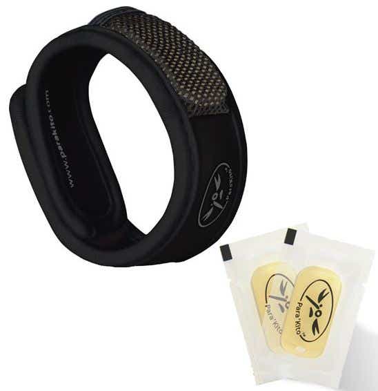 PARA KITO RECHARGEABLE ANTI-MOSQUITO BRACELET BLACK 1 BRACELET AND 2 REFILLS