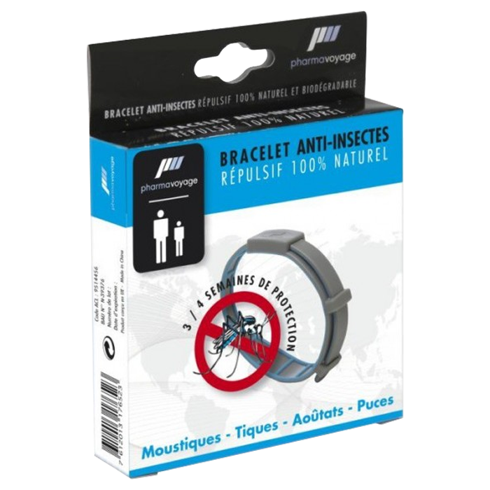 PHARMAVOYAGE ANTI-INSECT BRACELET PLUM GREEN 1 UNIT