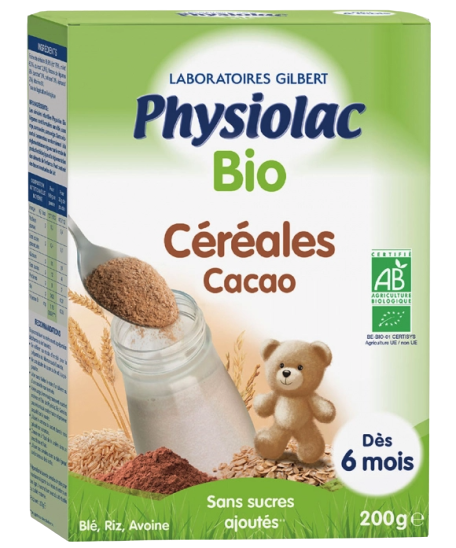 PHYSIOLAC ORGANIC COCOA CEREALS 6 MONTHS 200G