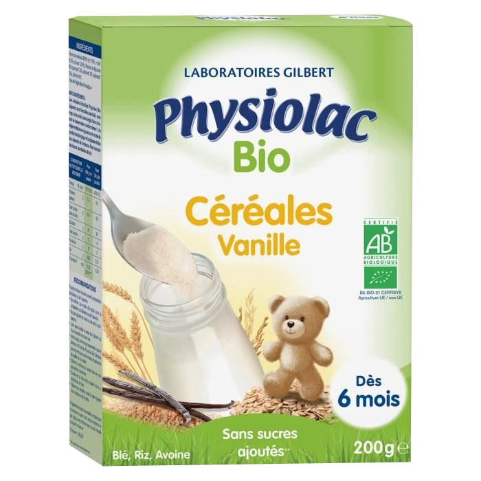 PHYSIOLAC ORGANIC VANILLA CEREALS 6 MONTHS 200G