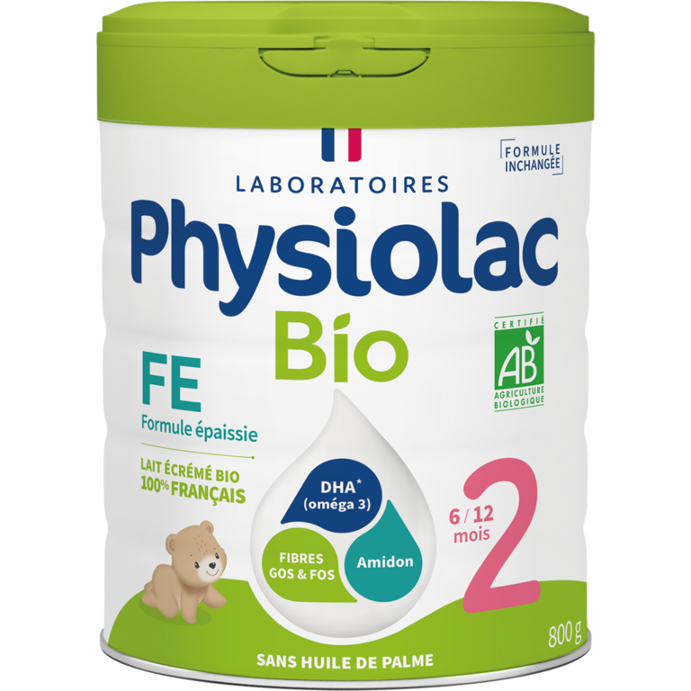 PHYSIOLAC ORGANIC MILK 2 THICKENED FORMULA 6 TO 12 MONTHS 800G