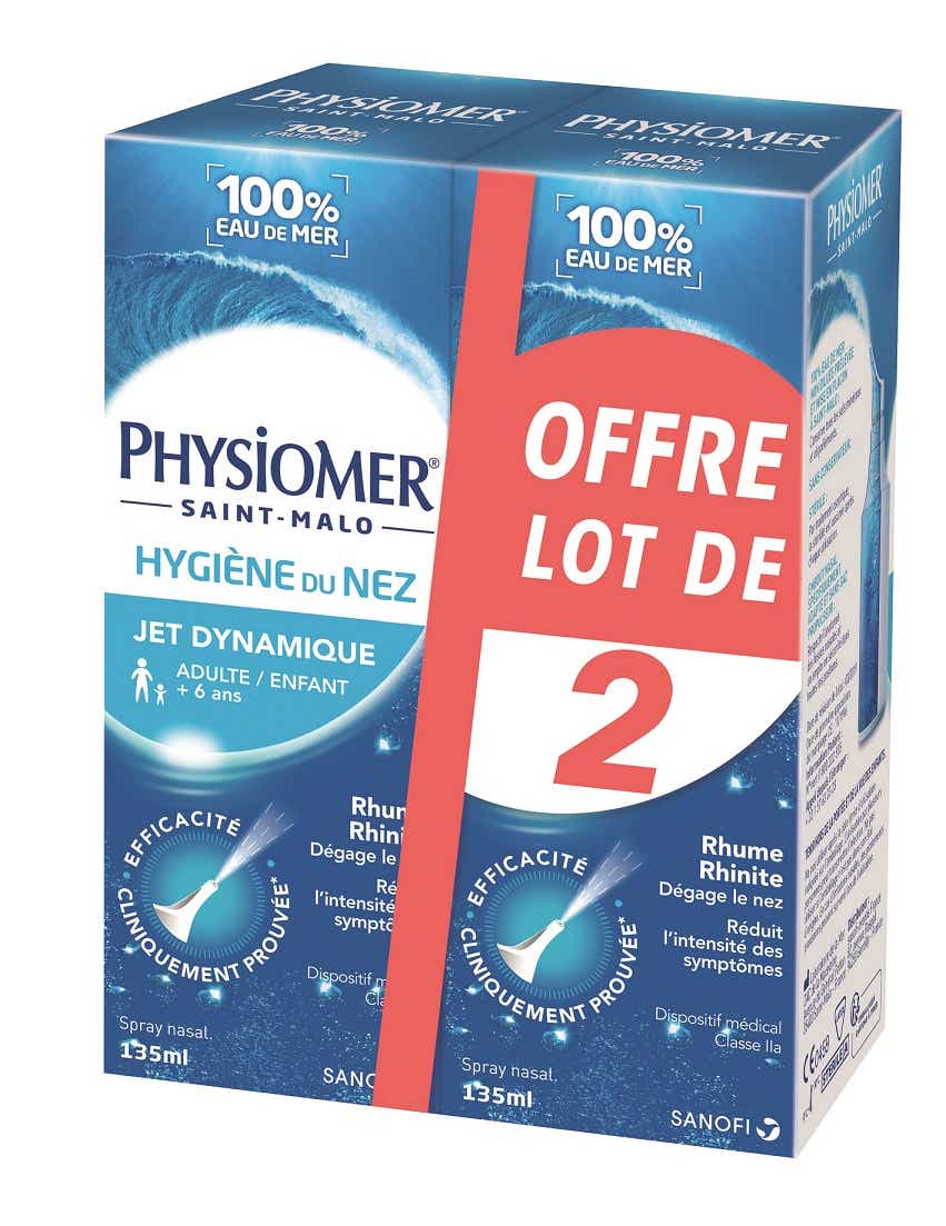 PHYSIOMER DYNAMIC JET NOSE HYGIENE 2X135ML