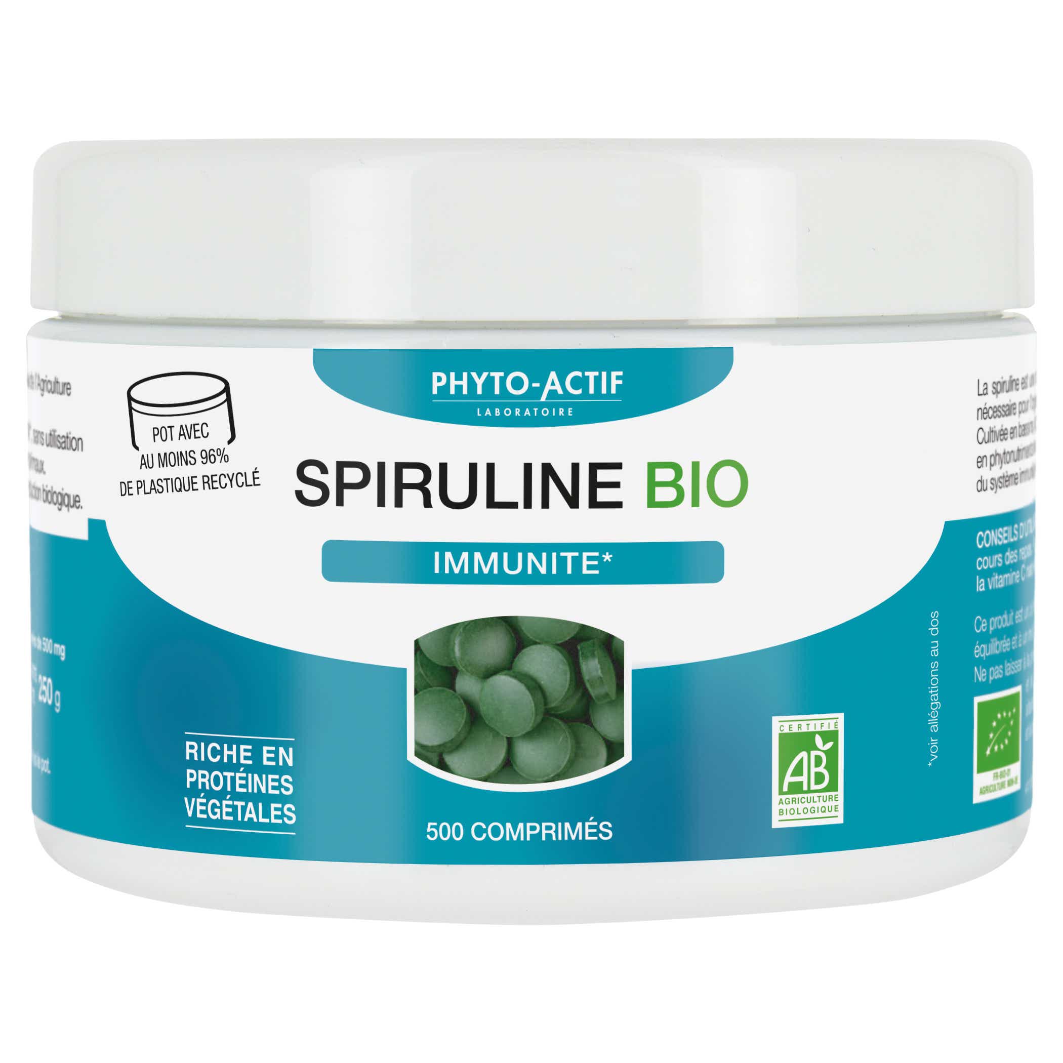 PHYTO ACTIVE SPIRULIN ECOCERT 500 TABLETS