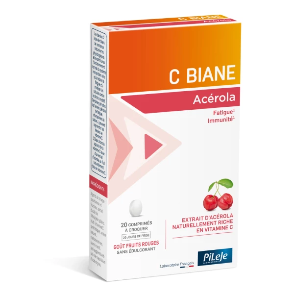 PILEJE C BIANE ACEROLA 20 TABLETS