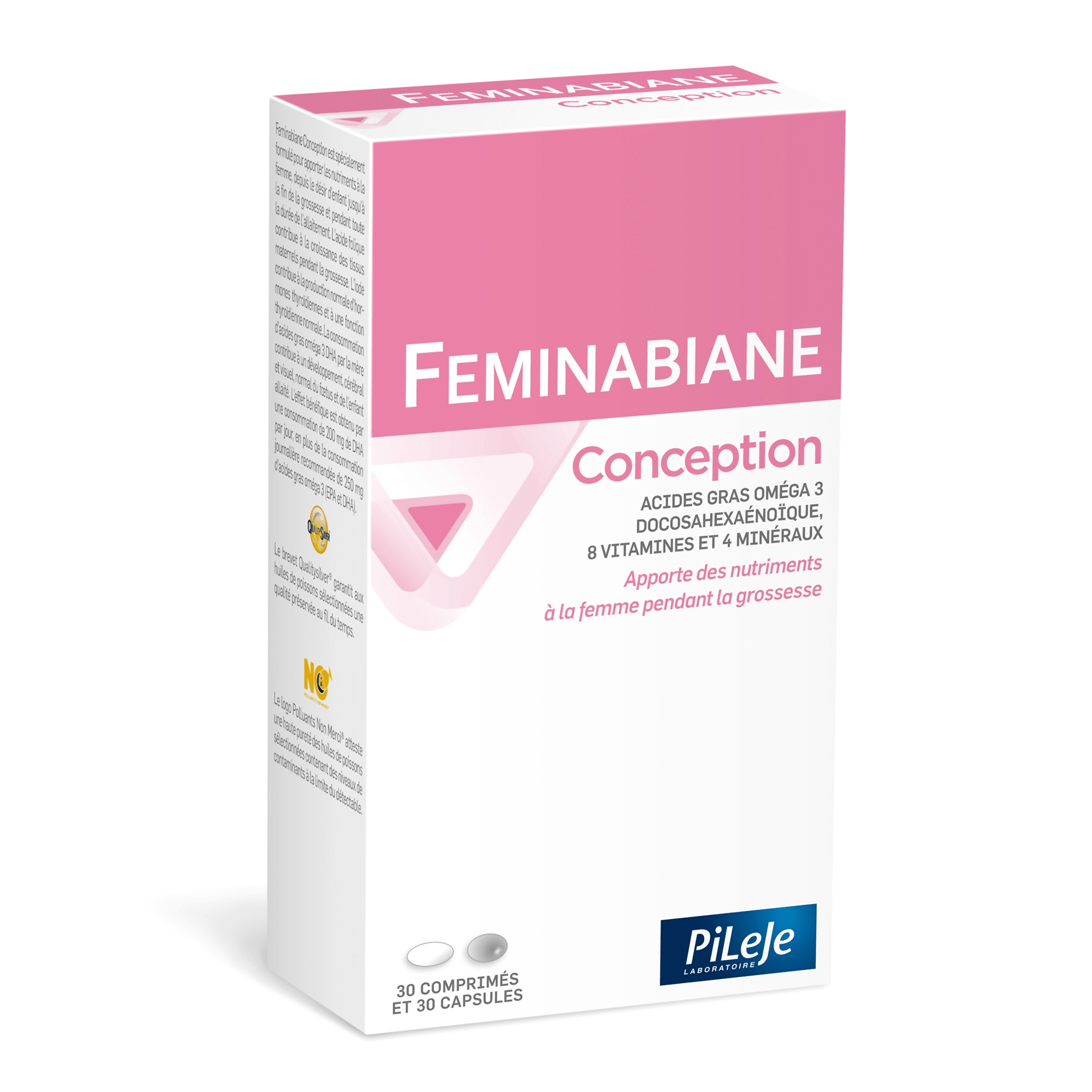 PILEJE FEMINABIANE DESIGN 30 TABLETS 30 CAPSULES