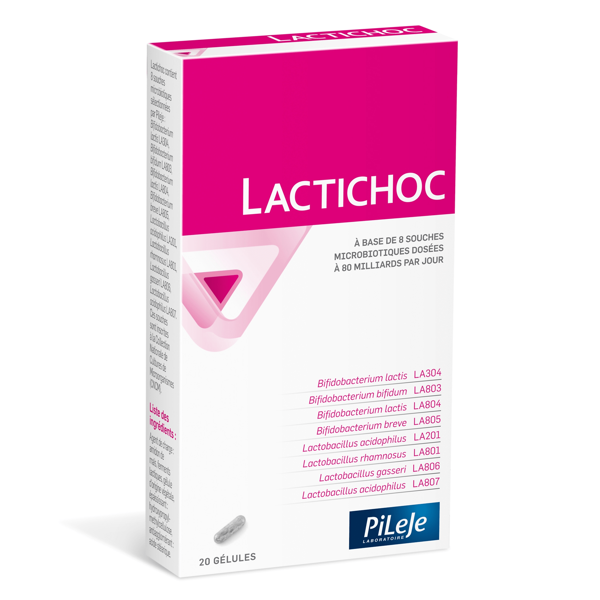 PILEJE LACTICHOC 20 CAPSULES