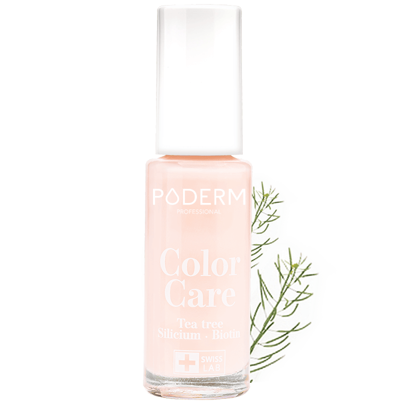 PODERM COLOR CARE NAIL POLISH TEA TREE POWDER PINK 8ML