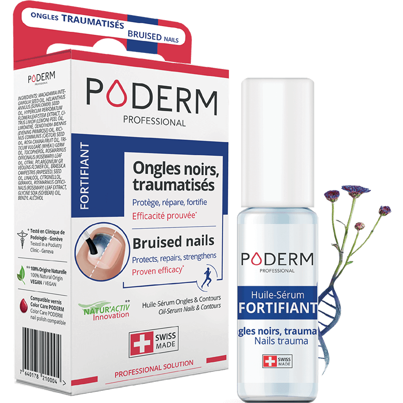 PODERM SERUM FORTIFIING SPORTSMAN'S NAILS TRAUMATED BLACK NAILS 8ML