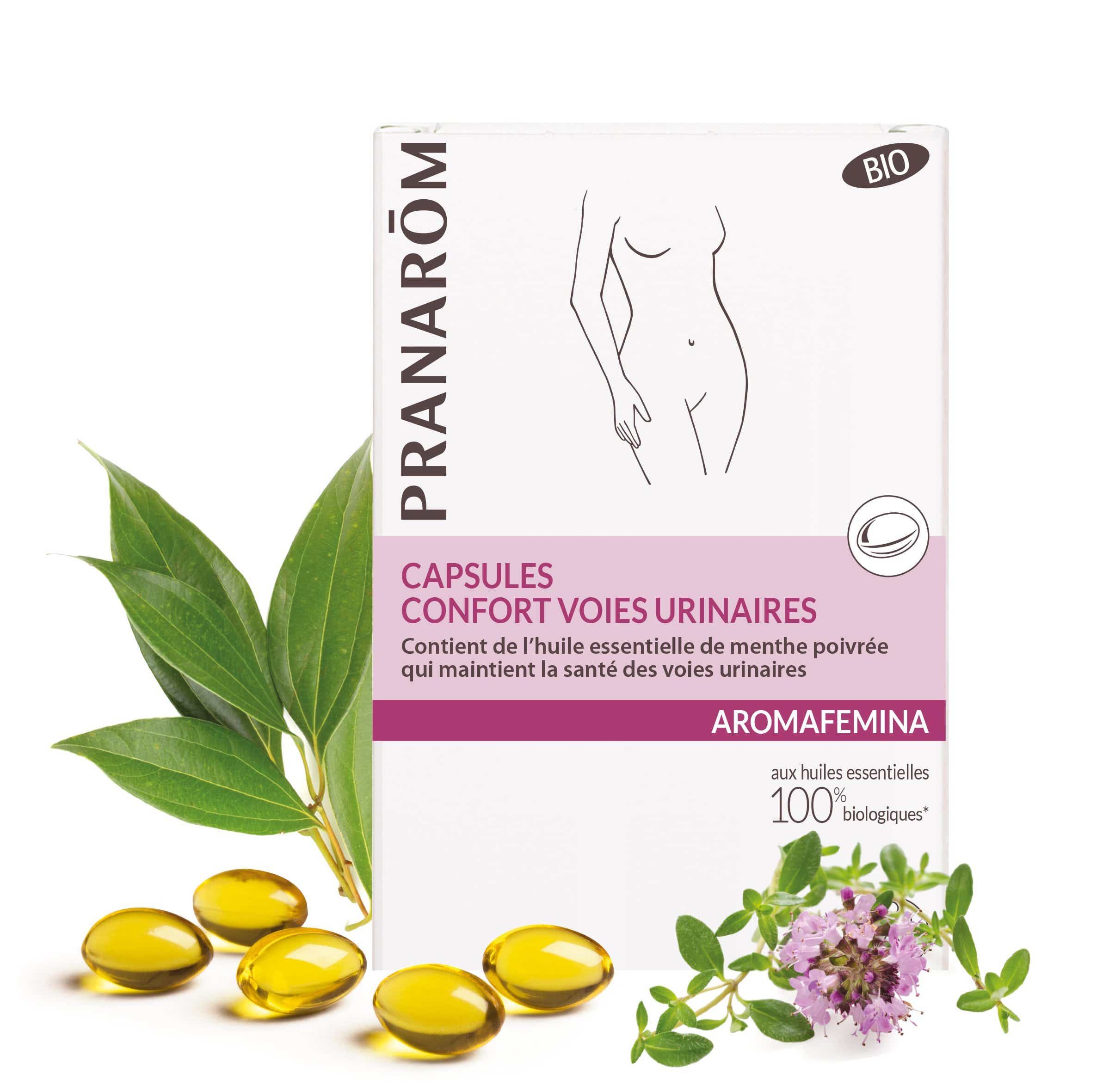 PRANAROM AROMAFEMINA ORGANIC URINARY COMFORT 30 CAPSULES