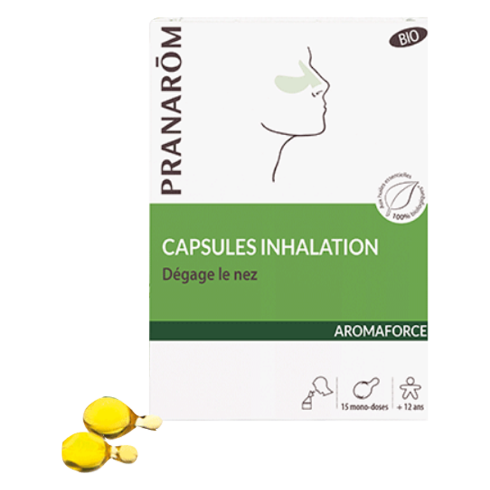 PRANAROM AROMAFORCE ORGANIC INHALATION CAPSULES 15 SINGLE DOSES
