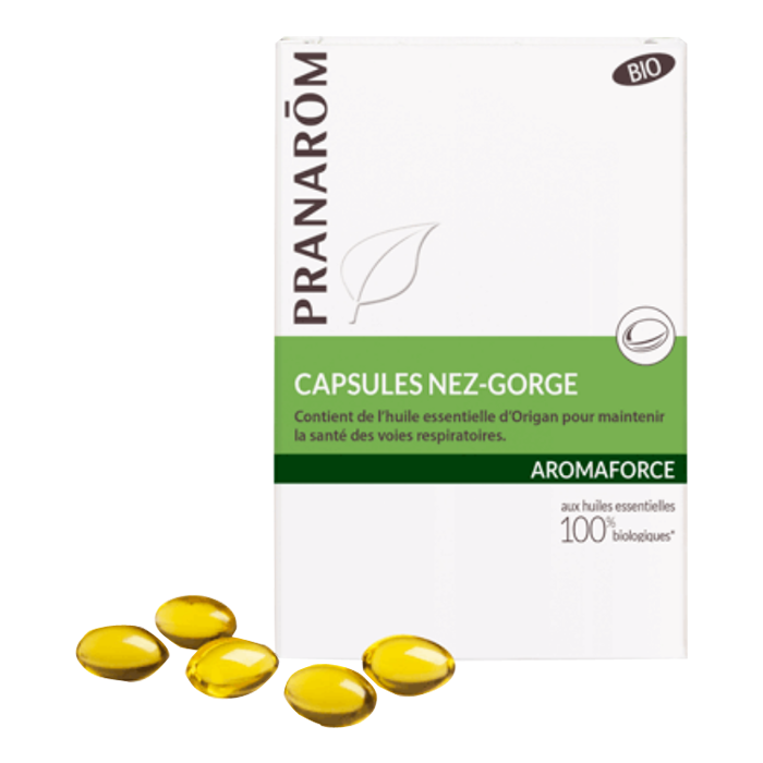 PRANAROM AROMAFORCE CAPSULES NOSE THROAT 30 UNITS
