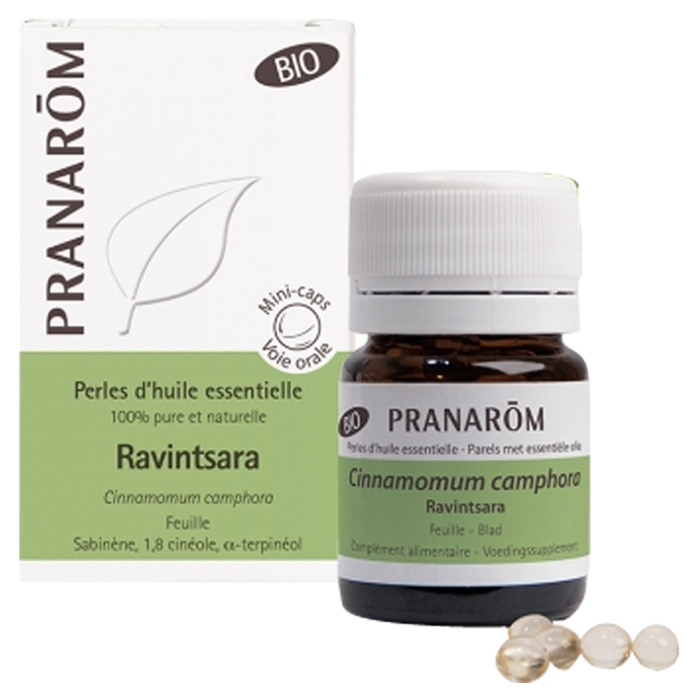 PRANAROM ORGANIC RAVINTSARA PEARLS 60 MINICAPS