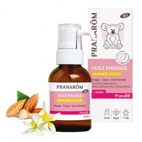 PRANAROM PRANABB ORGANIC SWEET ALMOND MASSAGE OIL 30ML