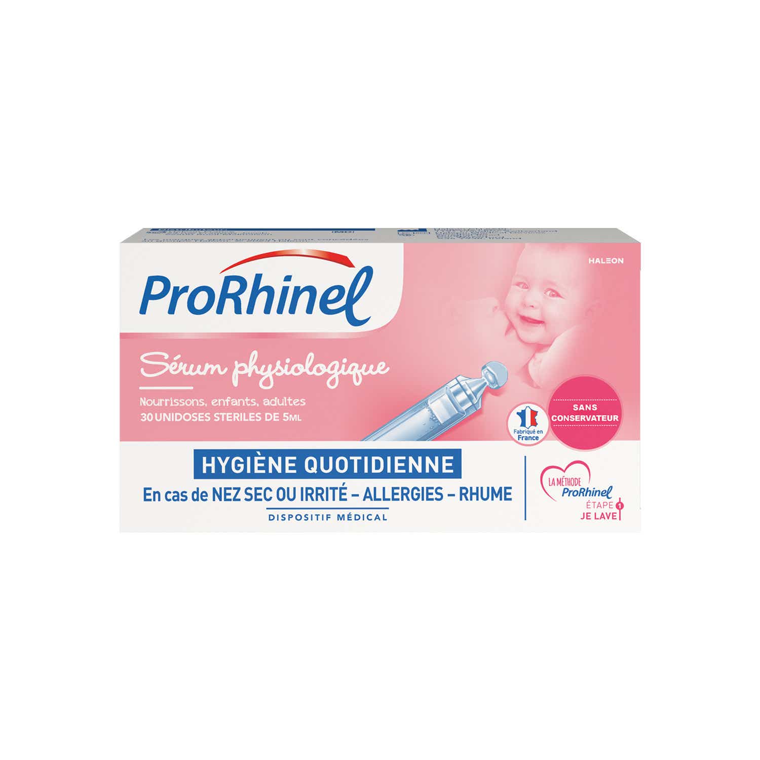 PRORHINEL PHYSIOLOGICAL SERUM 30 SINGLE DOSE OF 5ML