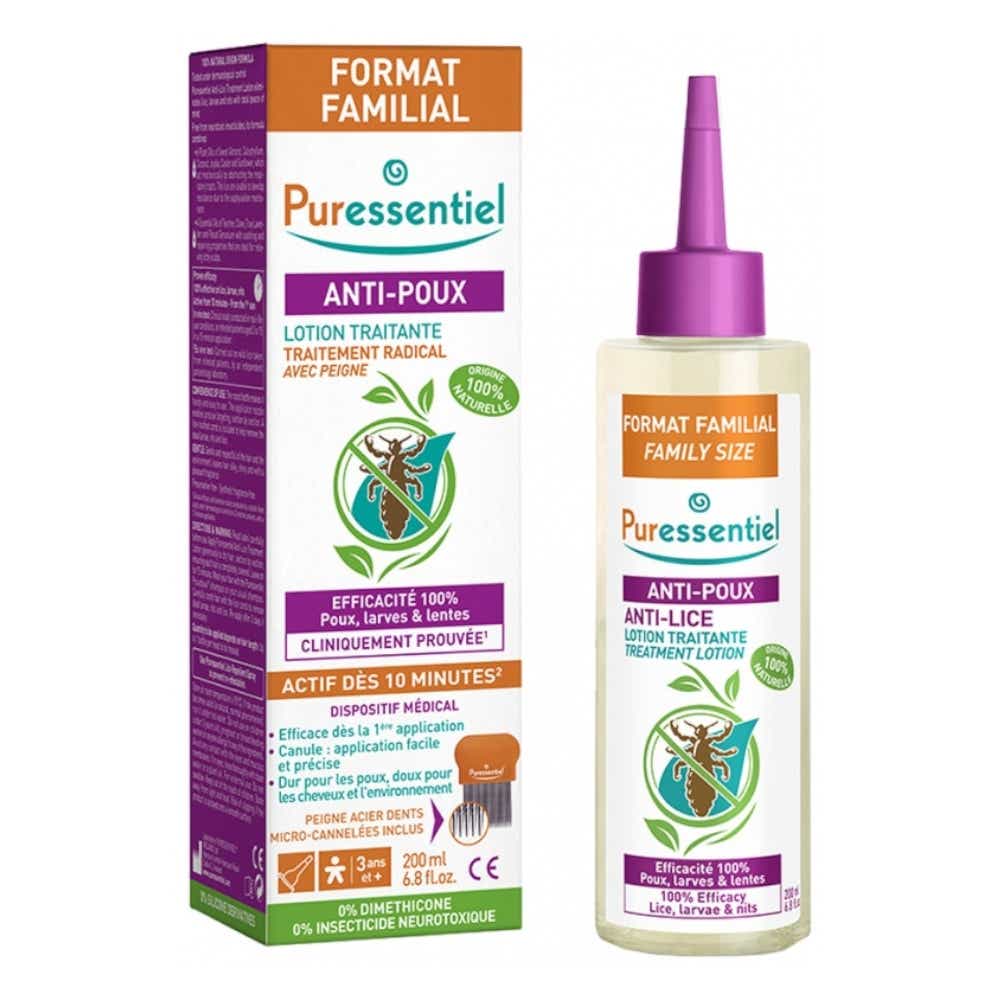 PURESSENTIEL ANTI LICE TREATMENT LOTION COMB 200ML