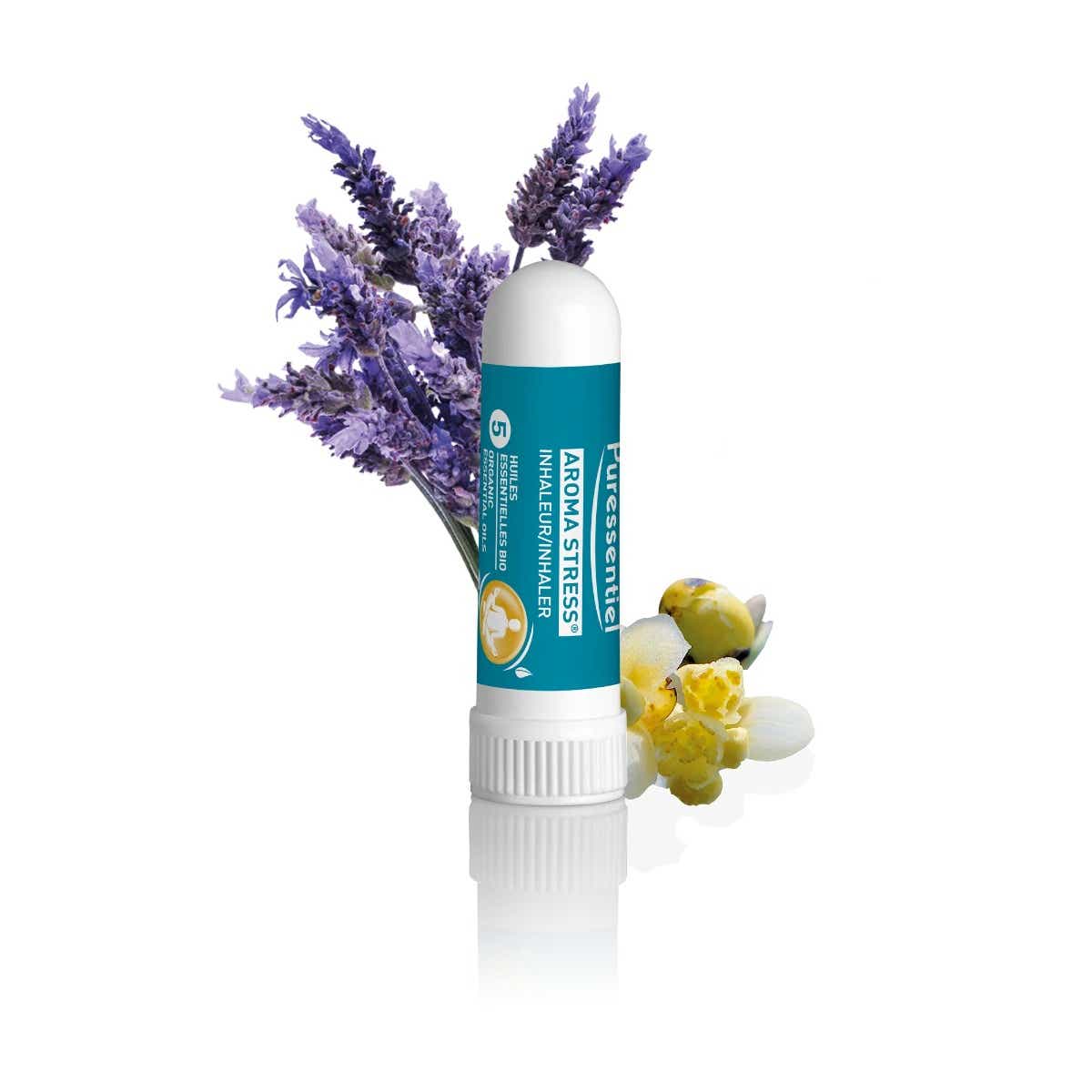 PURESSENTIEL AROMA STRESS INHALER WITH 5 ESSENTIAL OILS 1ML