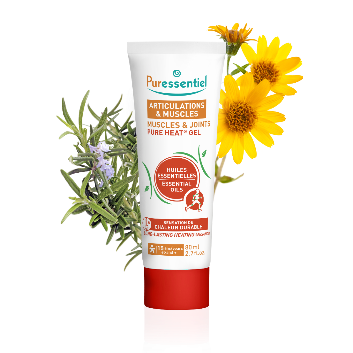 PURESSENTIEL JOINTS MUSCLES PURE HEAT GEL ESSENTIAL OILS 80ML