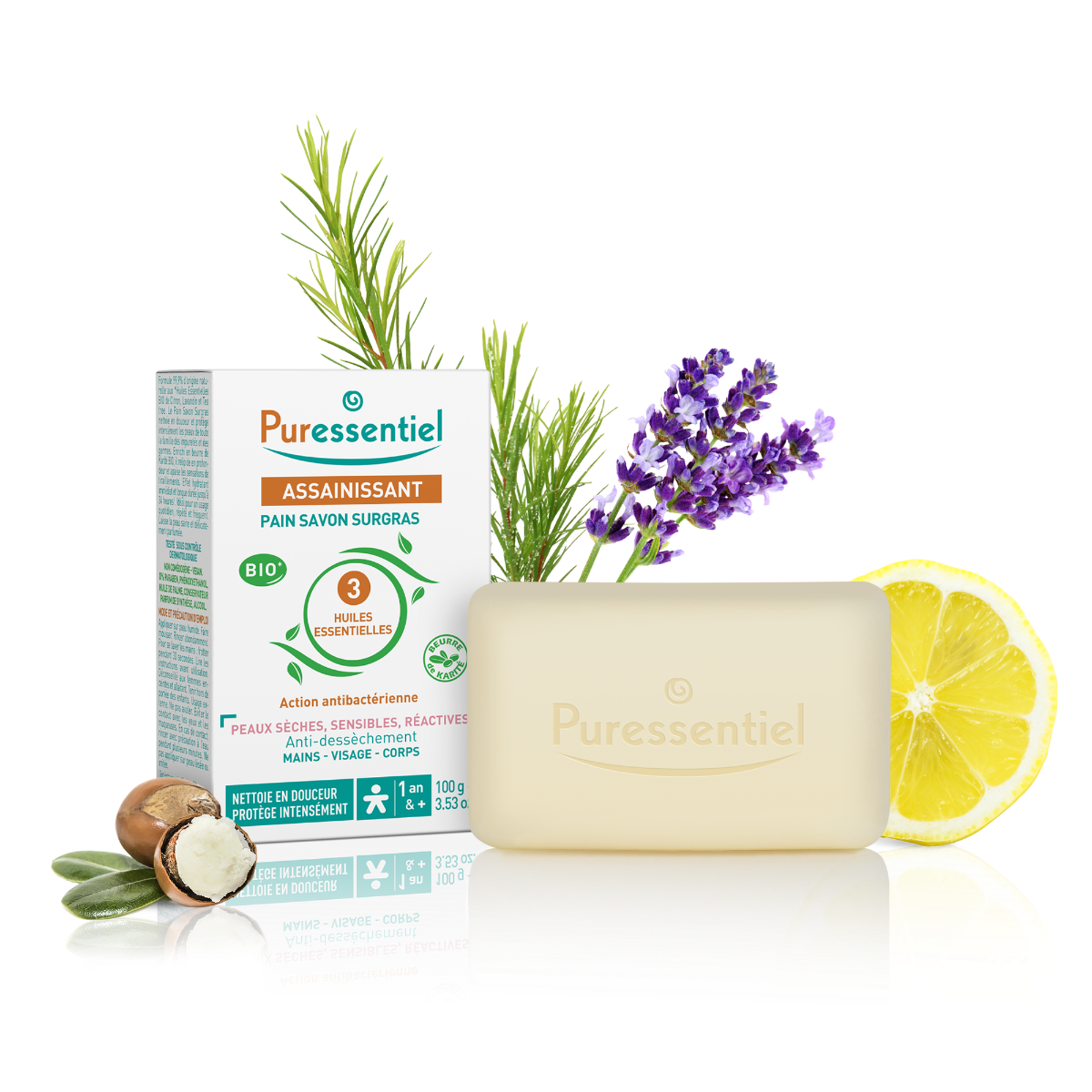 PURESSENTIEL BREAD SANITIZER ORGANIC SURGRAS SOAP 100G