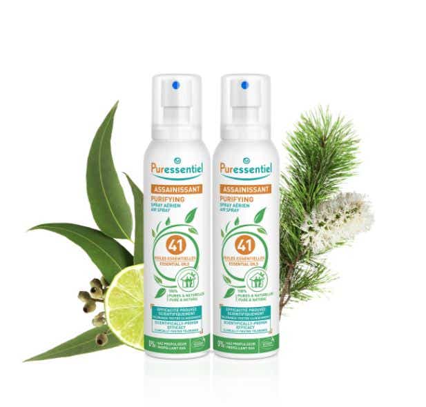 PURESSENTIEL SANITIZING SPRAY WITH 41 ESSENTIAL OILS 200ML X2