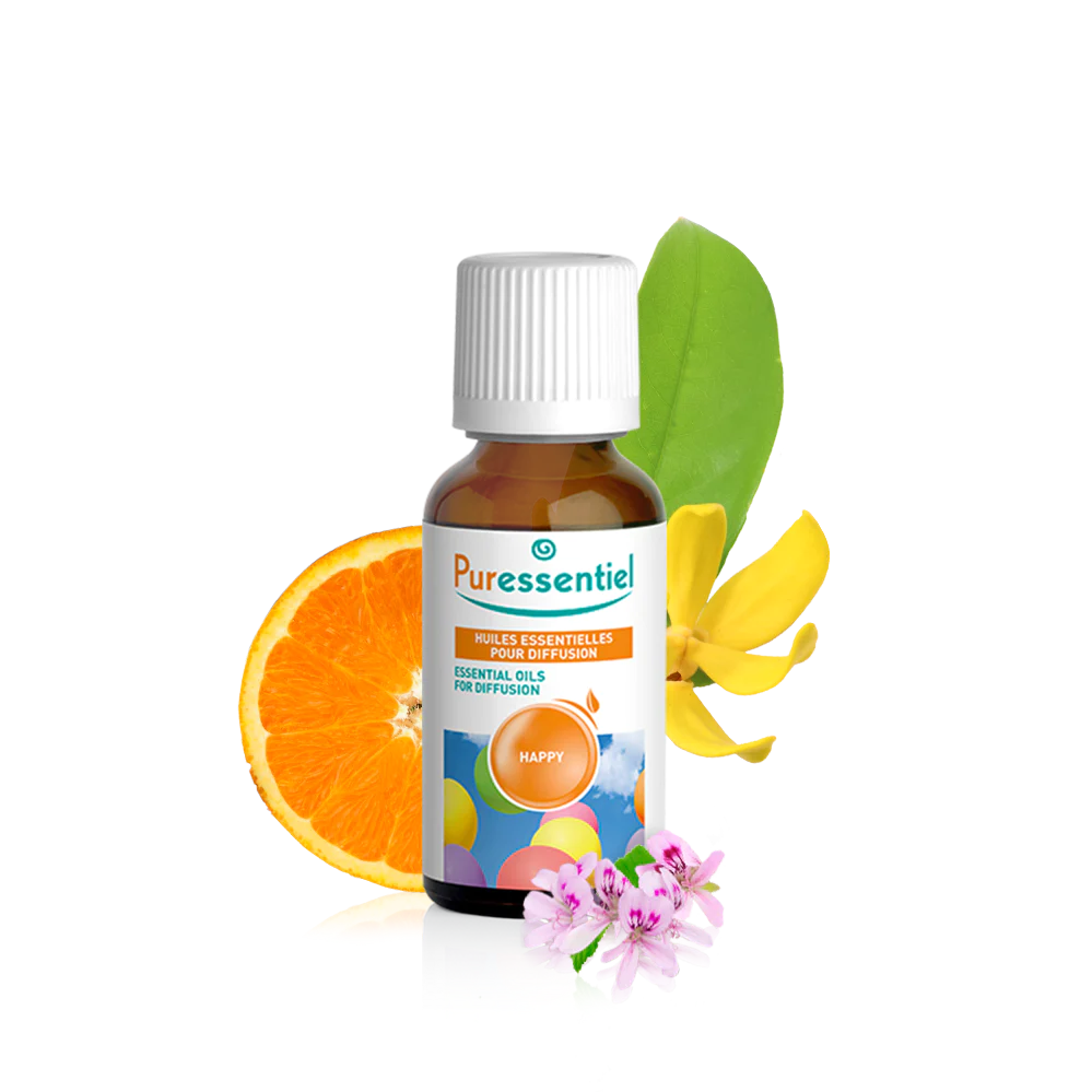 PURESSENTIEL HAPPY DIFFUSION DIFFUSION ESSENTIAL OILS FOR DIFFUSION 30ML