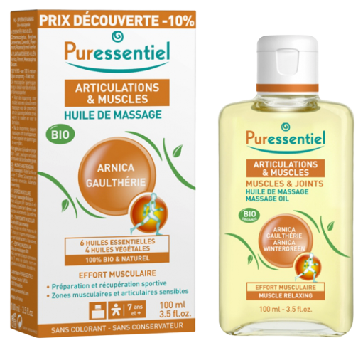 PURESSENTIEL ORGANIC JOINT AND MUSCLE MASSAGE OIL 100ML