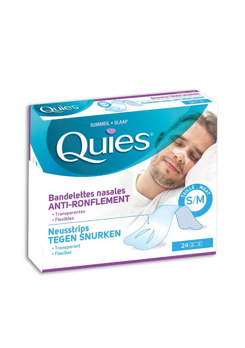 QUIES TRANSPARENT ANTI SNORING NASAL STRIPS SMALL BOX OF 24