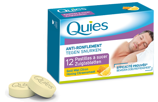 QUIES ANTI-SNORE TABLETS HONEY LEMON FLAVOR 12 TABLETS