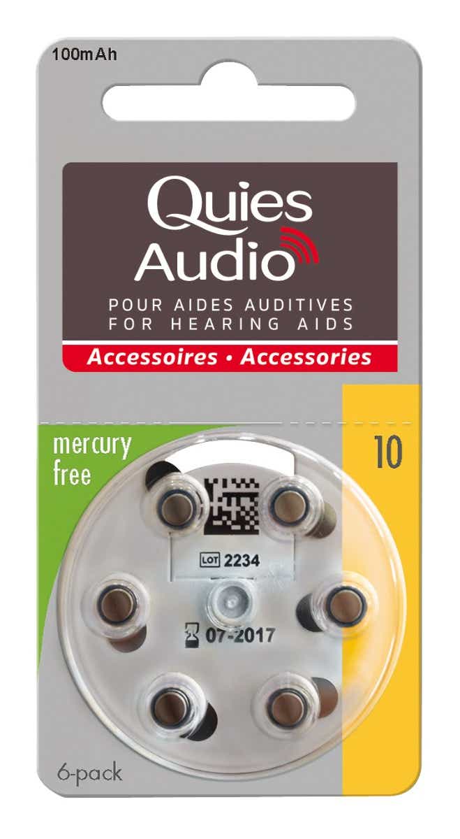 QUIES HEARING BATTERIES MODEL 10 6 PACK