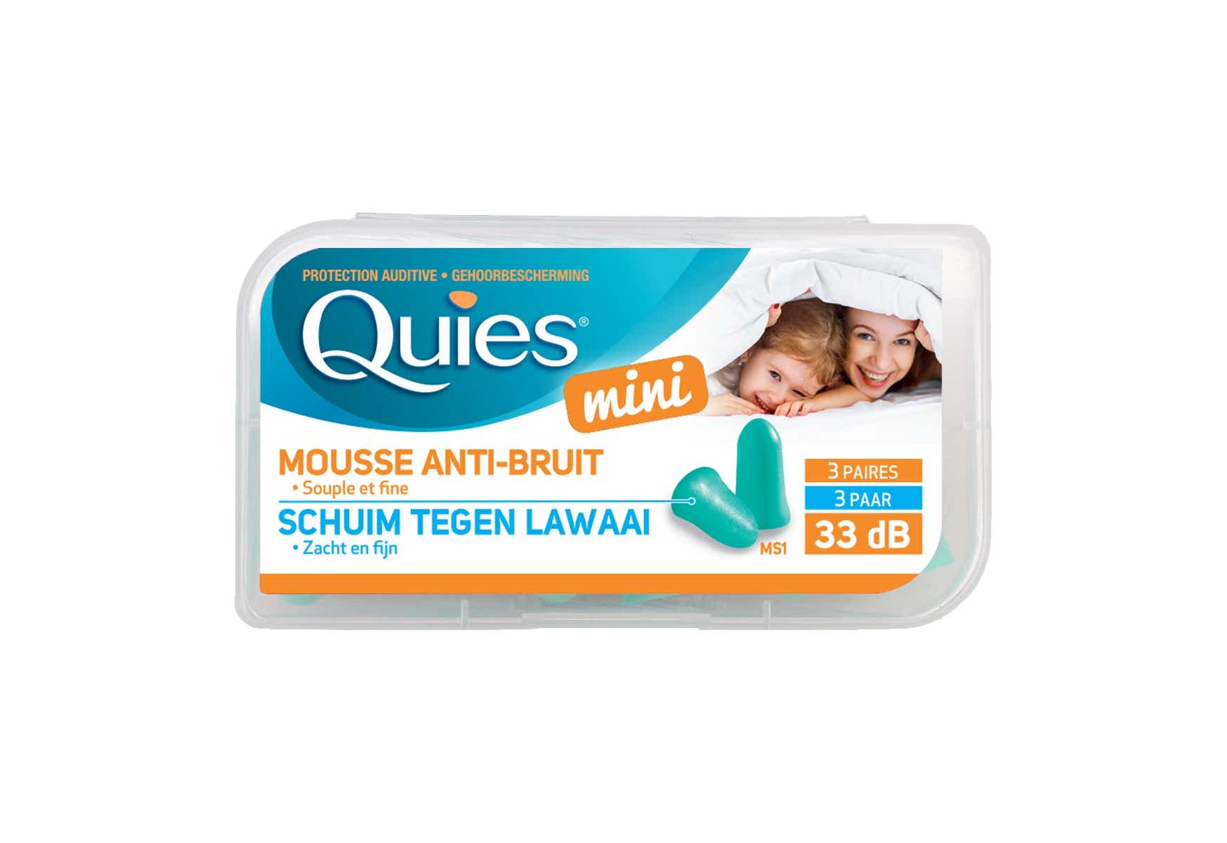 QUIES MINI FOAM HEARING PROTECTION 3 PAIRS