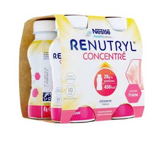 RENUTRYL CONCENTRATED STRAWBERRY FLAVOR 4 BOTTLES OF 100ML