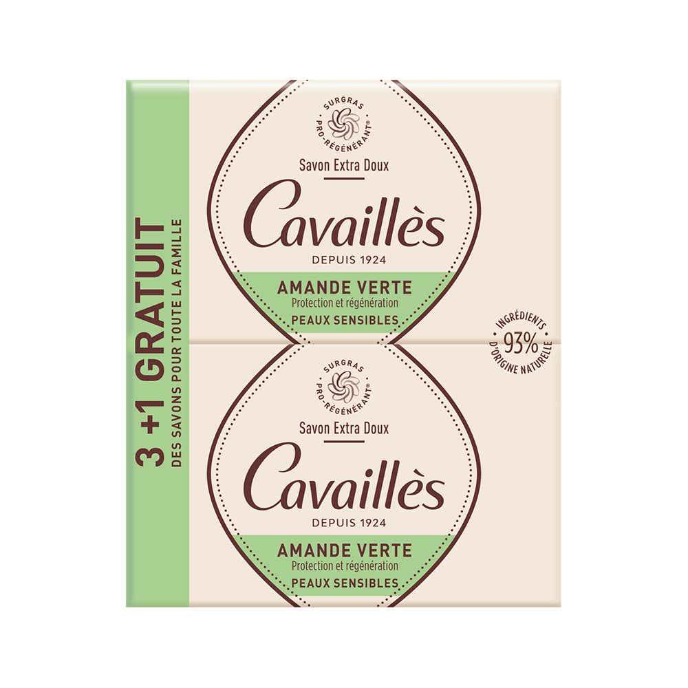 ROGE CAVAILLES EXTRA GENTLE SURGRAS SOAP GREEN ALMOND 4X250G