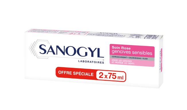 SANOGYL ROSE SENSITIVE GUMS CARE DUO 2X75ML