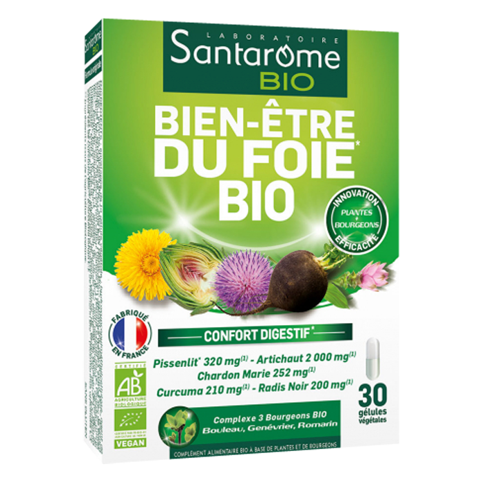 SANTAROME ORGANIC LIVER WELL-BEING 30 CAPSULES