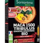 SANTAROME MACA 1500 TRIBULUS GINSENG GINGER ORGANIC 20 BULBS