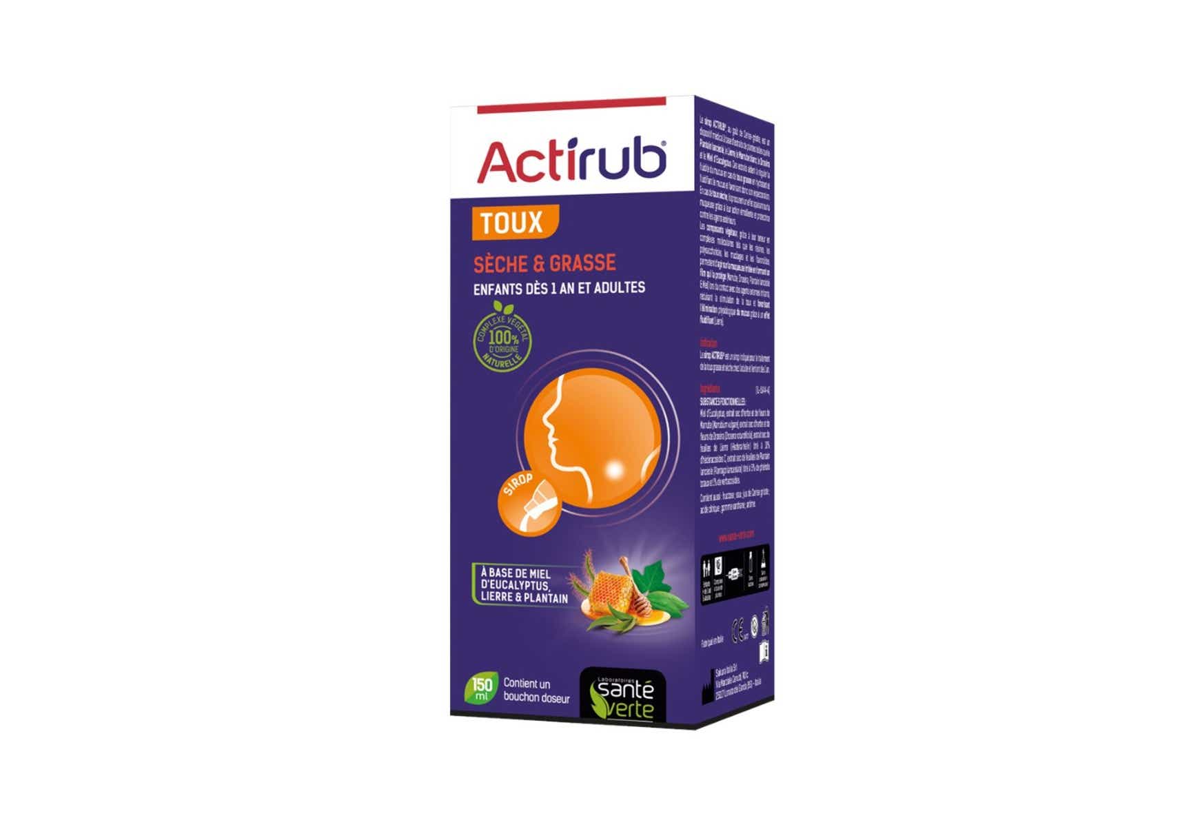 SANTE VERTE ACTIRUB DRY AND OILY COUGH SYRUP 150ML