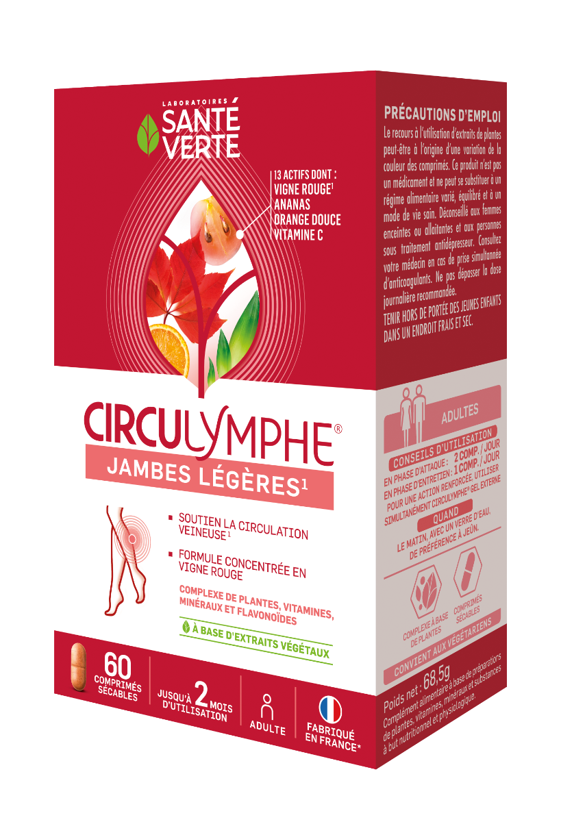 SANTE VERTE CIRCULYMPHE LIGHT LEGS 60 TABLETS