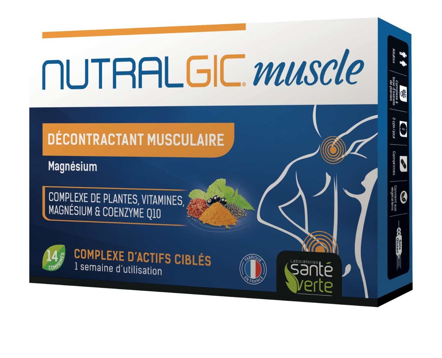 SANTE VERTE NUTRALGIC MUSCLE MUSCLE RELAXANT 14 TABLETS