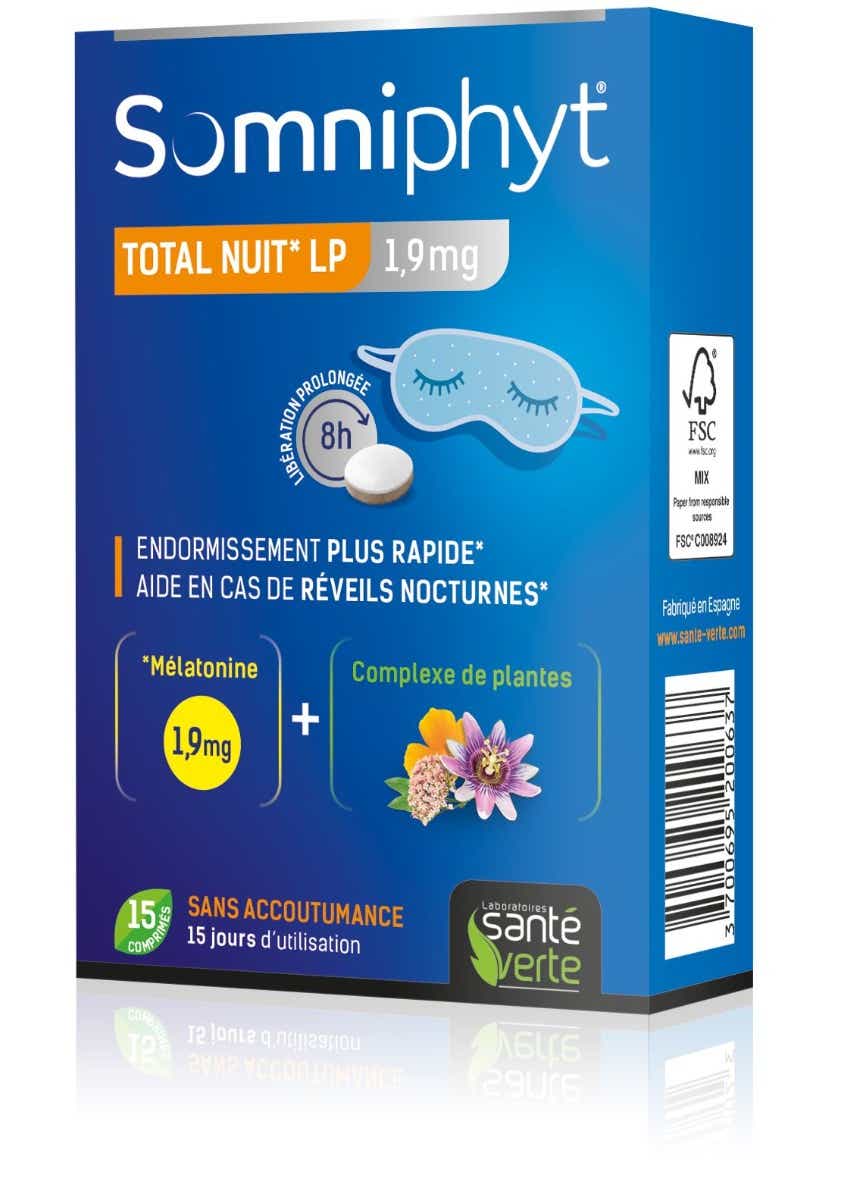 SANTE GREEN SOMNIPHYT TOTAL NIGHT LP SLEEPING 15 TABLETS