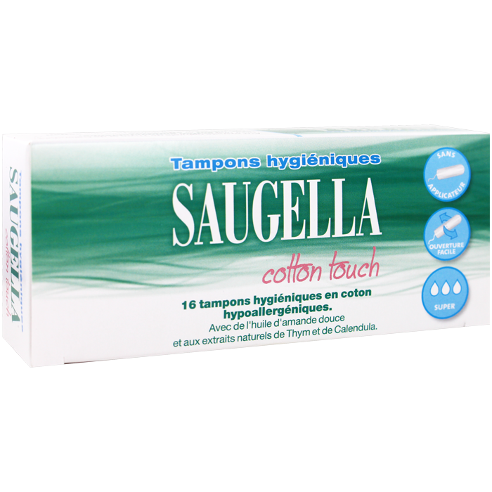 SAUGELLA COTTON TOUCH HYGIENIC PAD SUPER 16 UNITS